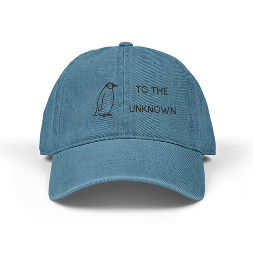 'To The Unknown' Embroidered Denim Baseball Hat