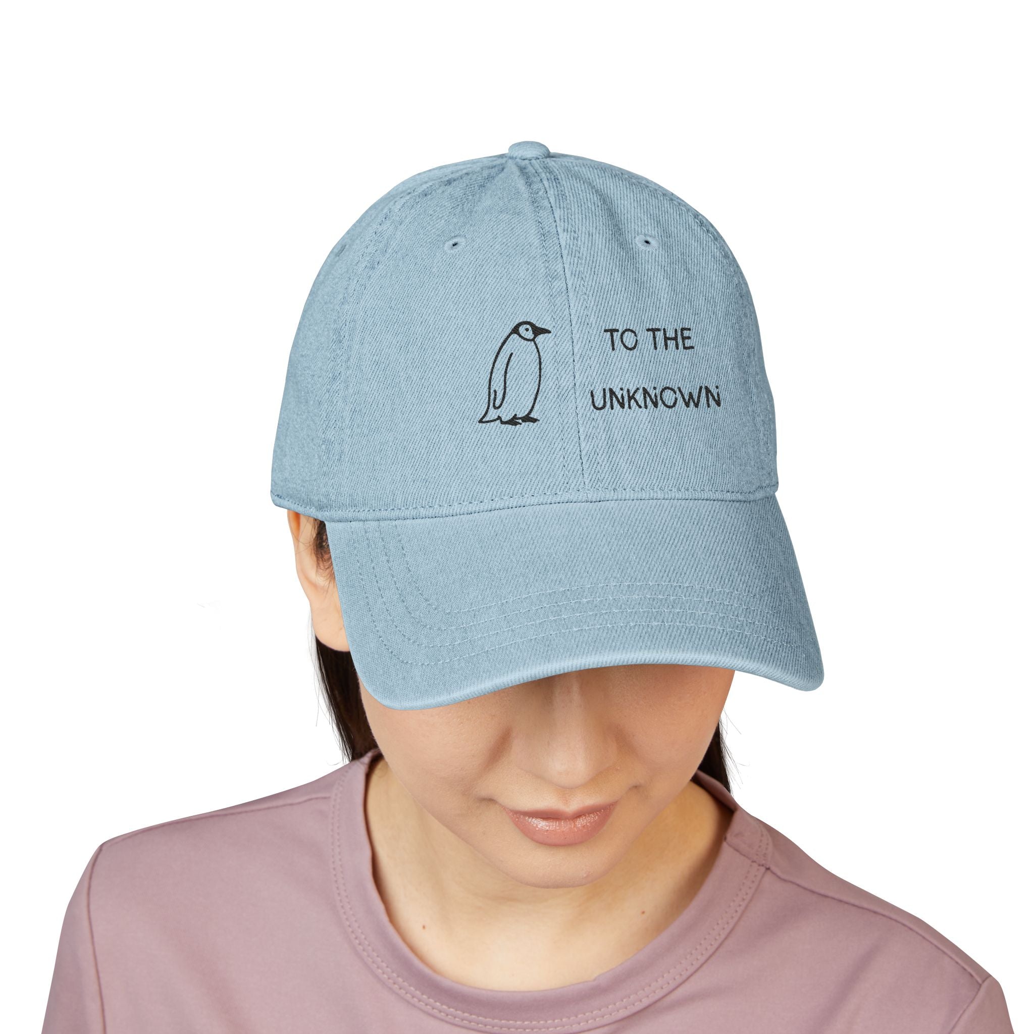 'To The Unknown' Embroidered Denim Baseball Hat